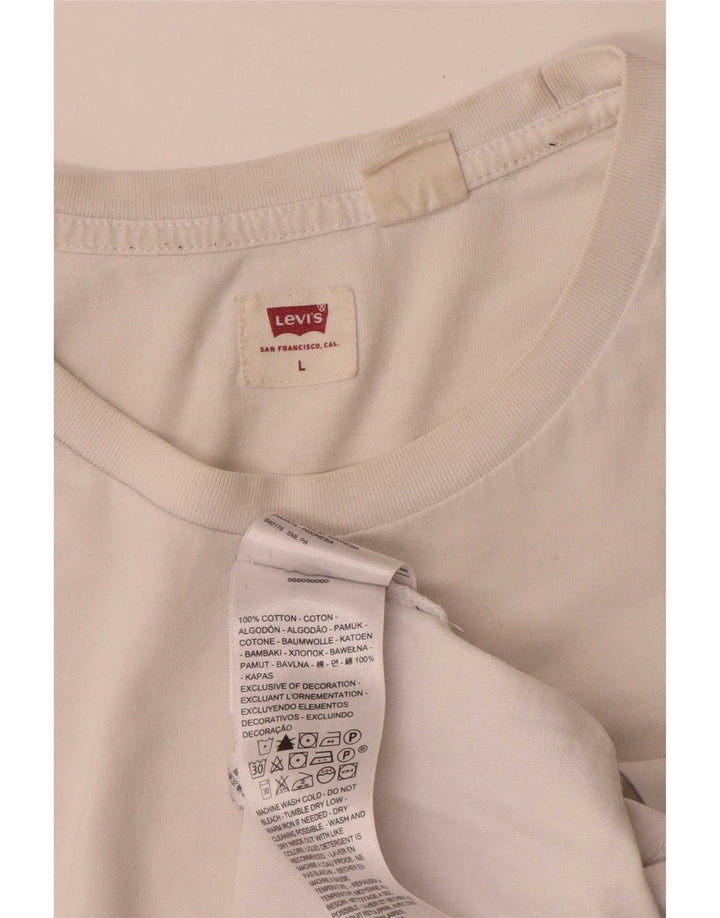 Męski T-shirt z grafiką Levi's, duży, biały