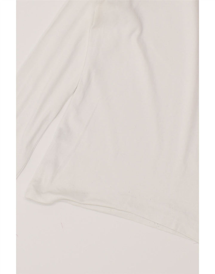 MAX & CO. Womens Graphic Top Long Sleeve UK 12 Medium White Vintage Max & Co. and Second-Hand Max & Co. from Messina Hembry 