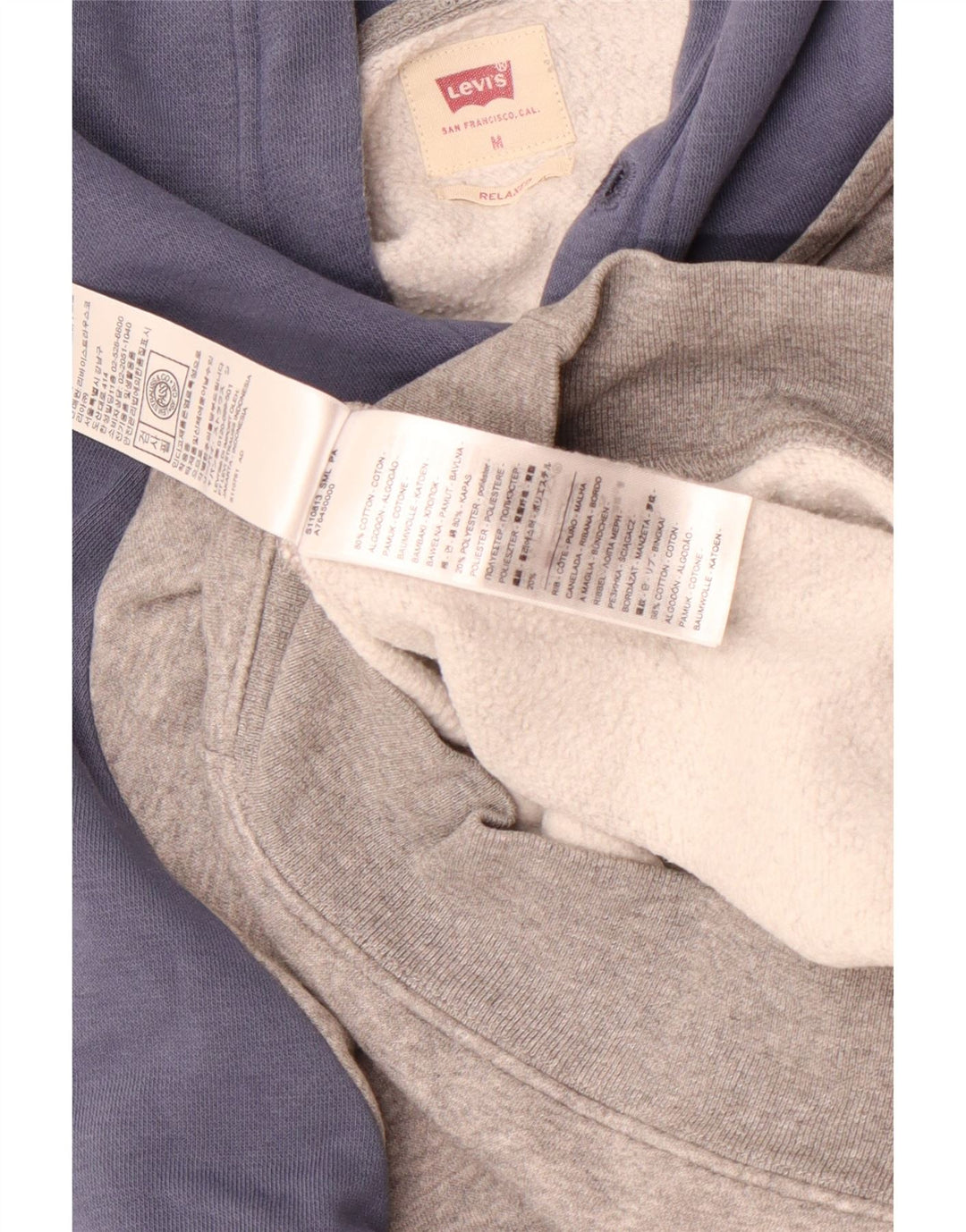 Męski sweter z kapturem Levi's o swobodnym kroju i kolorze średnioszarym