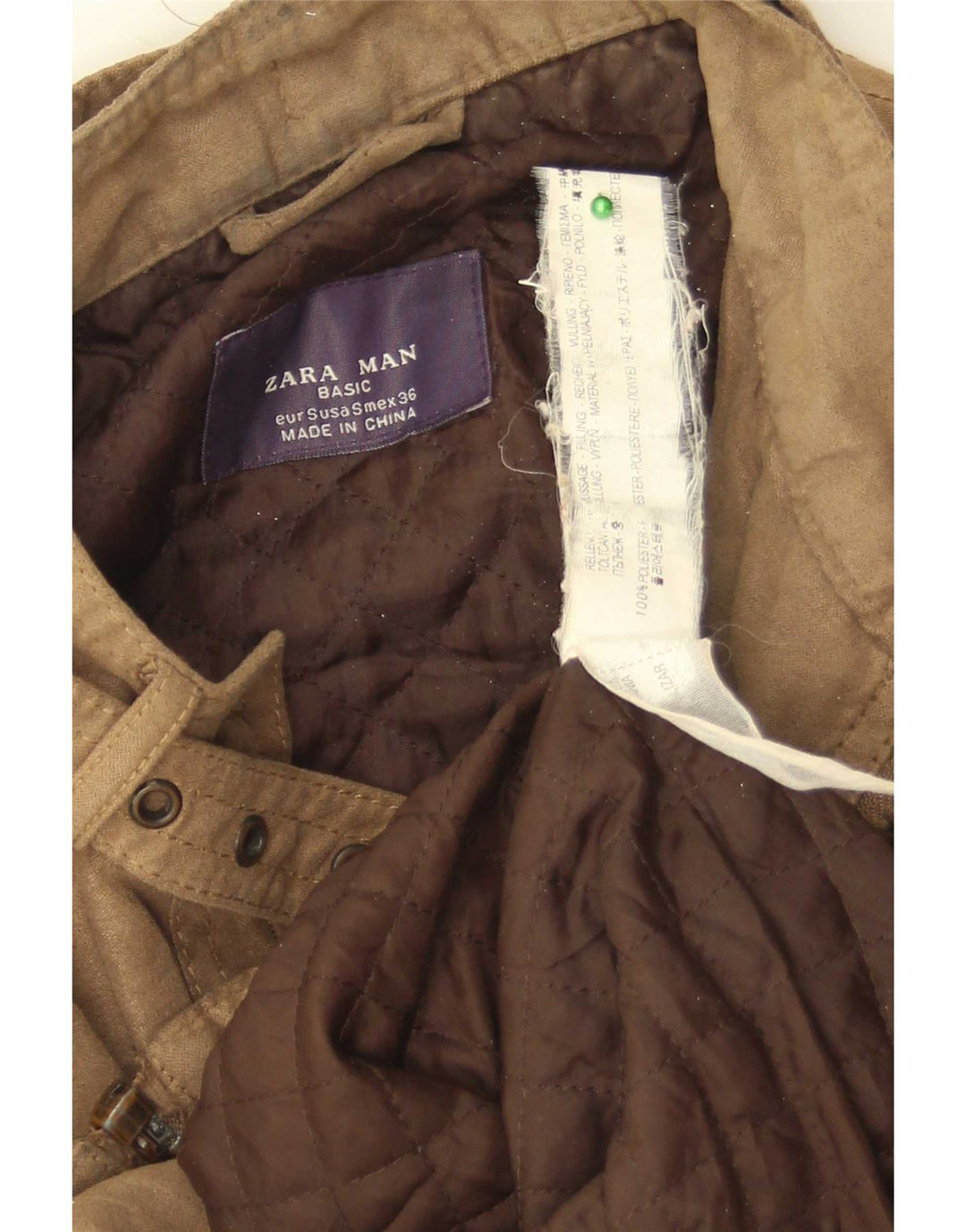 Męska wojskowa kurtka bomberka Zara UK 36 Small Brown