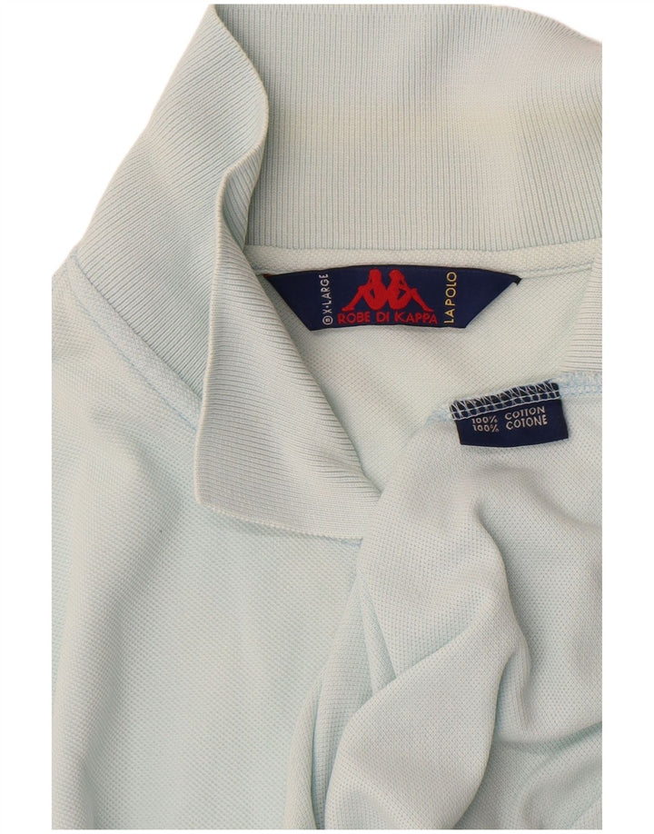 Męska koszulka polo Kappa XL, niebieska, bawełniana