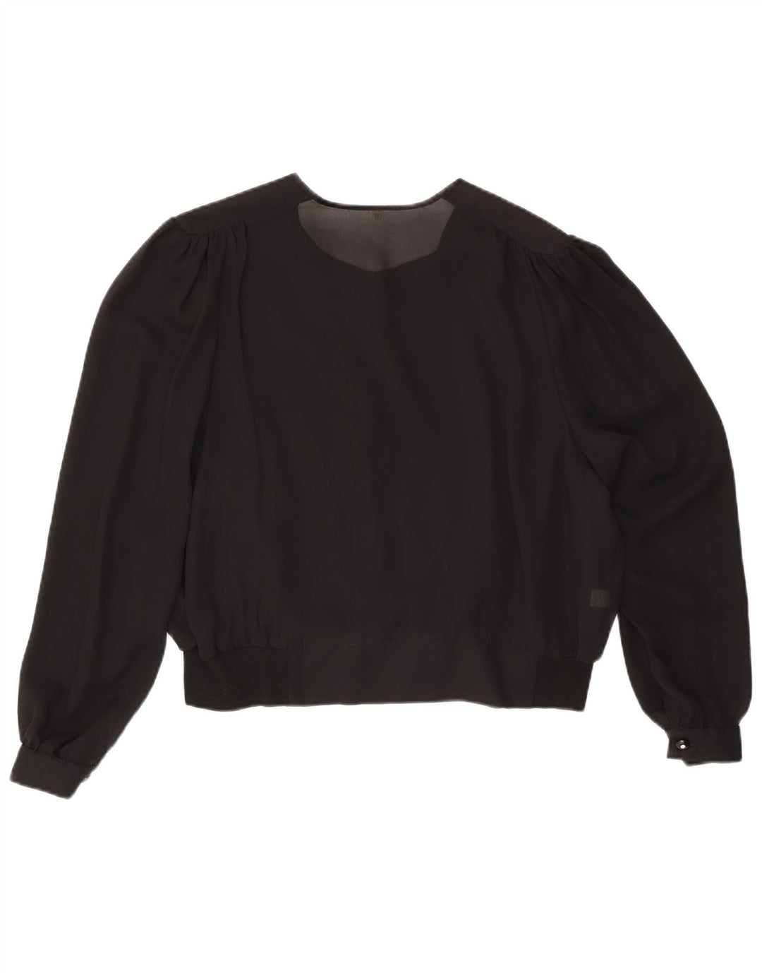 Damska bluzka koszulowa VINTAGE IT 50 XL Czarna wiskoza