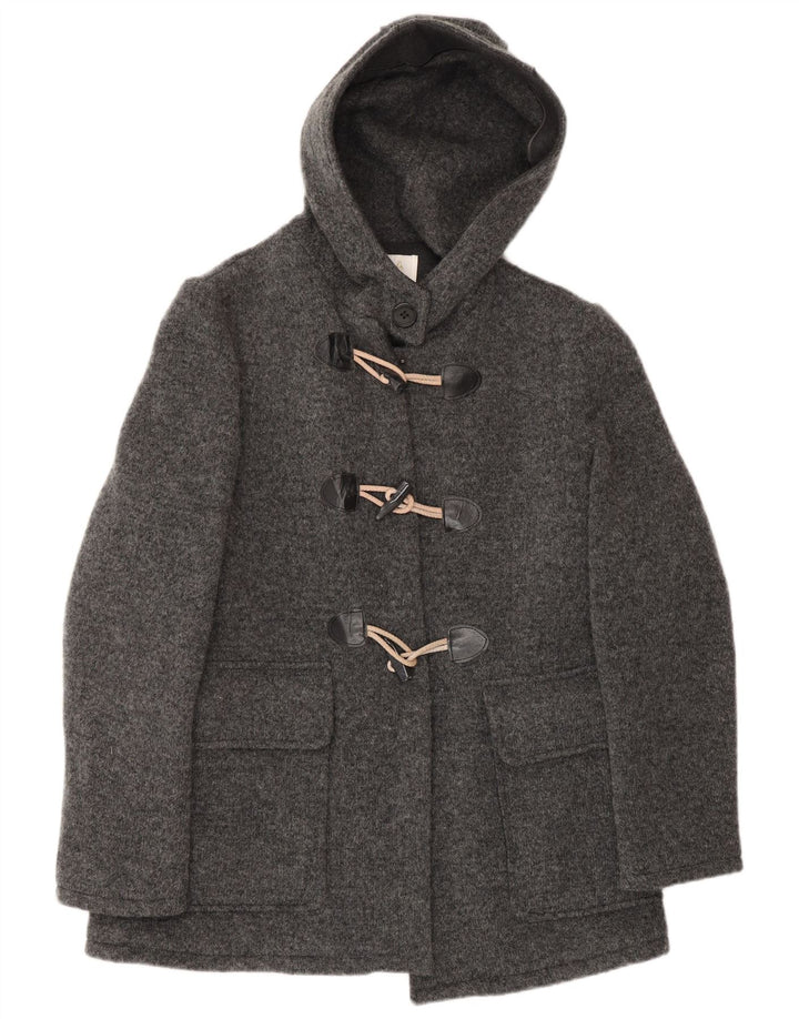 Damski płaszcz z kapturem VINTAGE IT 48 XL Szara wełna