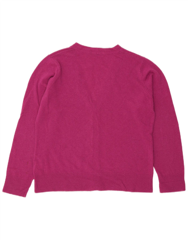 Marks & Spencer Damski sweter rozpinany UK 14, duży, różowy, wełniany