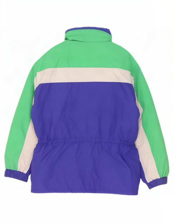 Męska kurtka narciarska z kapturem Sergio Tacchini IT 54 2XL Niebieski poliamid z blokami kolorów