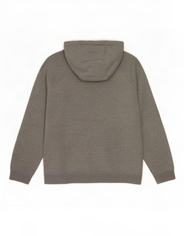 Nike Womens Hoodie Jumper UK 14 Medium Grey Cotton