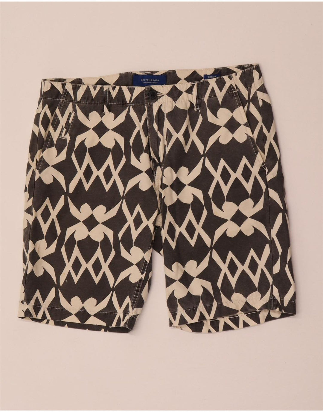 Męskie spodenki Chino Scotch & Soda W32 Średni czarny geometryczny