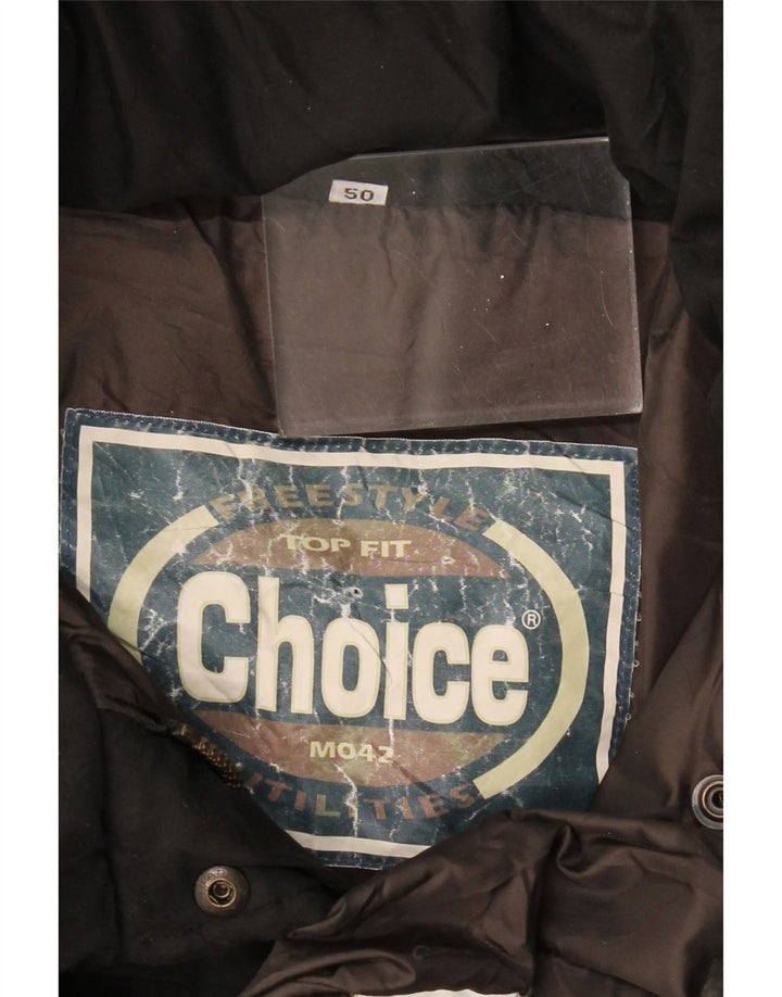 Damski płaszcz ocieplany z kapturem VINTAGE EU 50 2XL Czarny poliamid