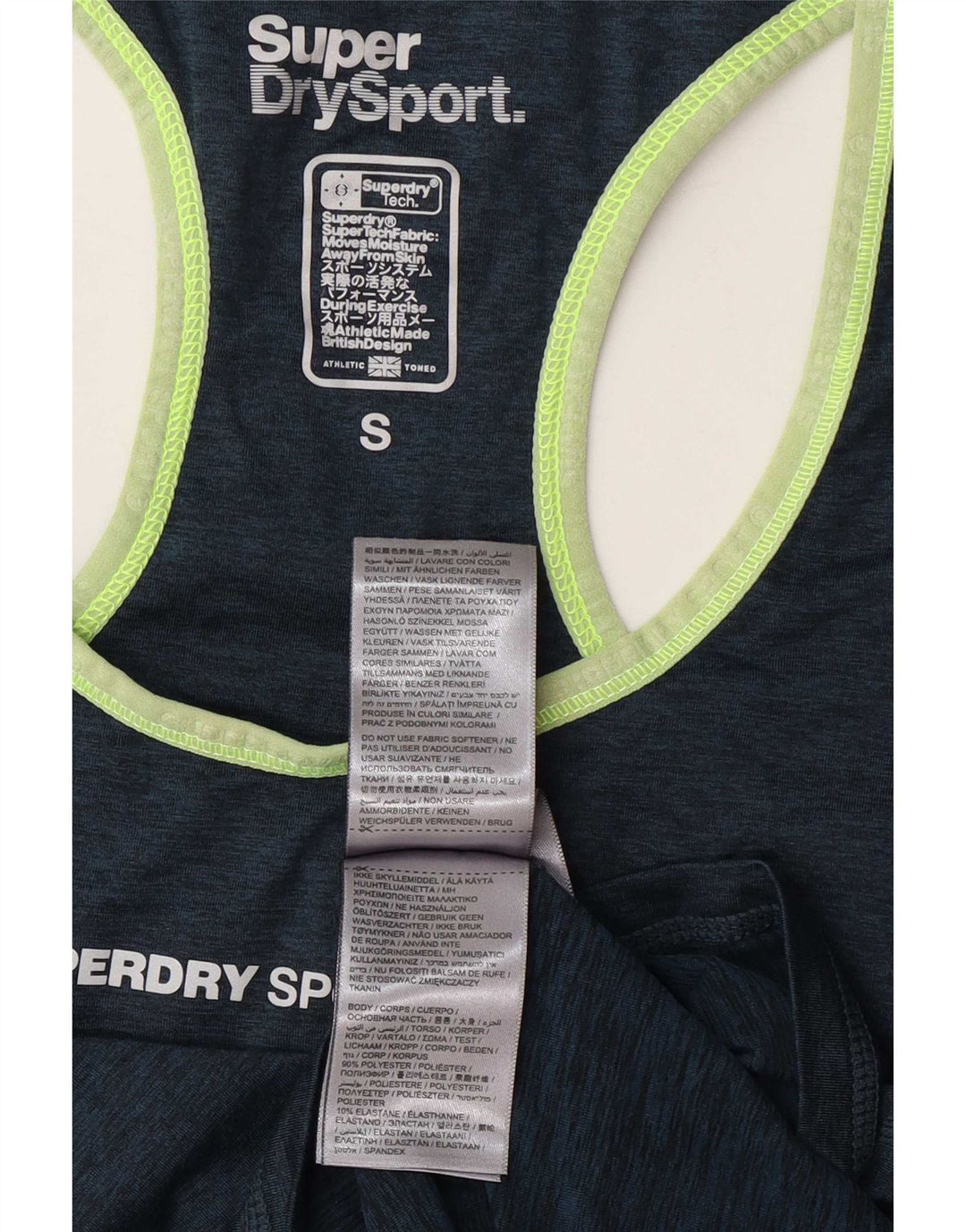 Damska kamizelka z grafiką Superdry Top UK 10, mała, granatowa, poliester