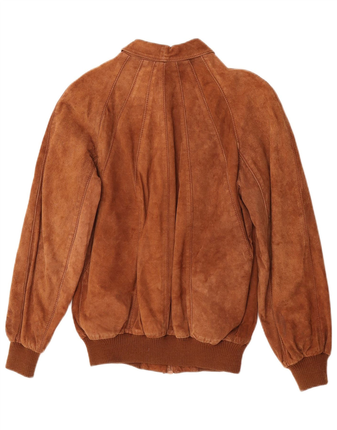 Vintage męska zamszowa kurtka bomber UK 36 mała brązowa skóra