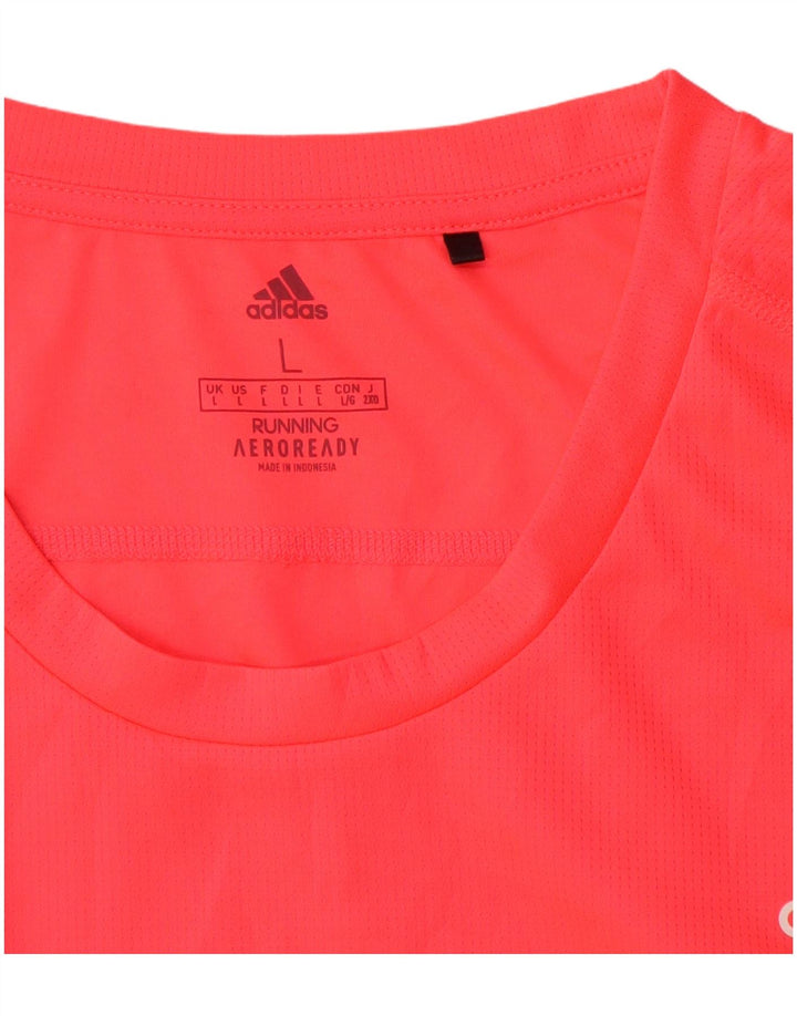 Męska koszulka Adidas Aeroready z grafiką, duża, różowa, poliestrowa