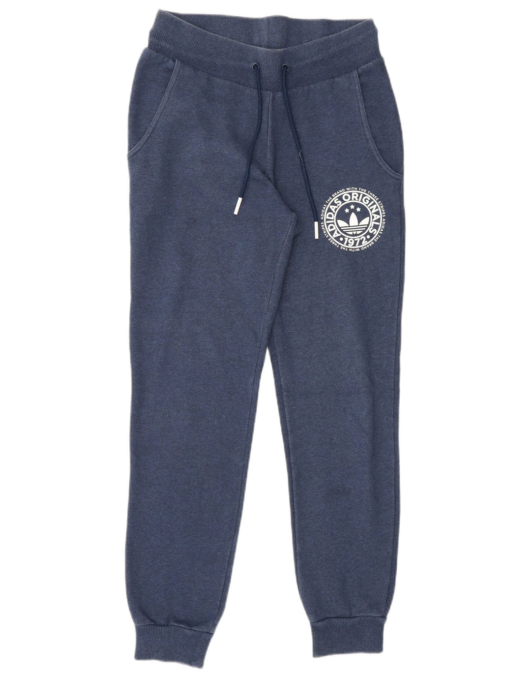 Damskie spodnie dresowe Adidas Joggers UK 8 Małe, granatowe, bawełniane