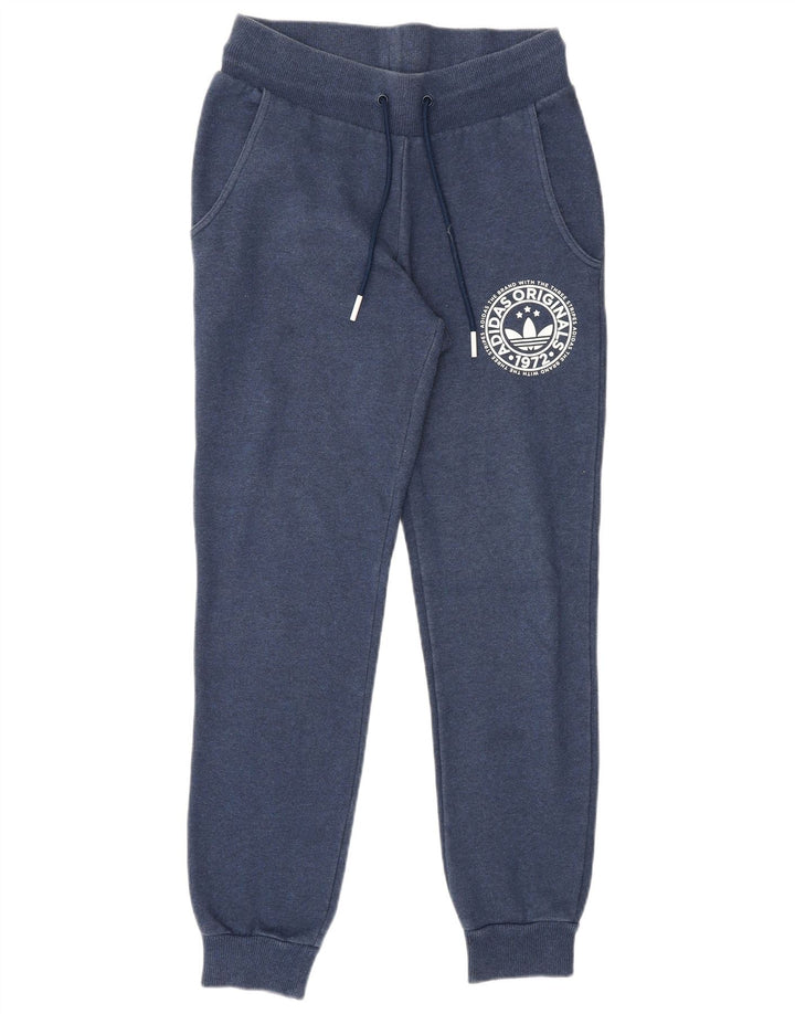 Damskie spodnie dresowe Adidas Joggers UK 8 Małe, granatowe, bawełniane