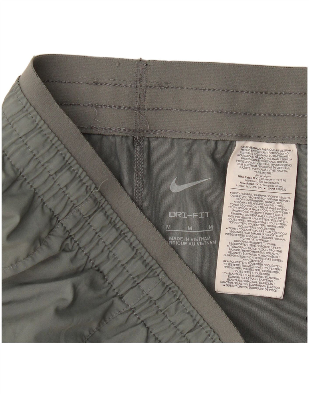 Damskie spodenki sportowe Nike Dri Fit UK 14, średni szary poliester