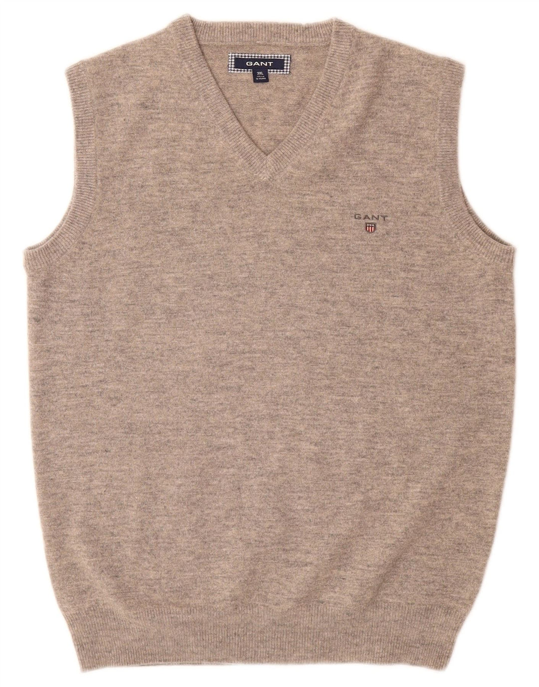 GANT Boys Vest Tank Top 14-15 Years 3XL Grey Lambswool