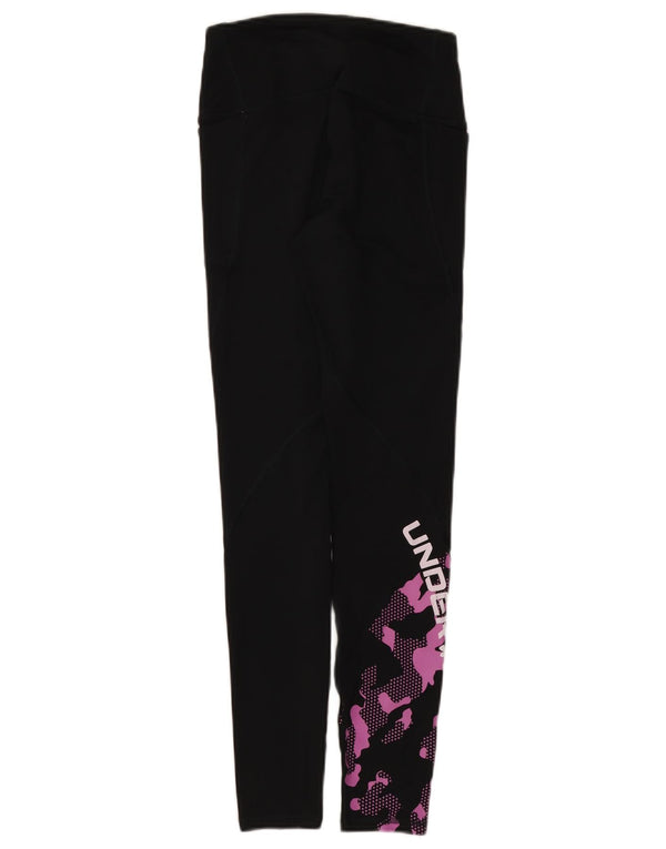 Damskie legginsy Under Armour Cold Gear Graphic UK 4 XS w czarnym kamuflażu