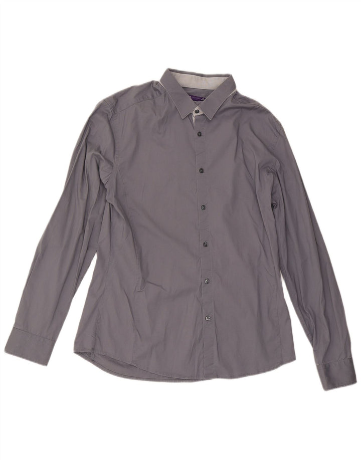 Koszula męska Jules Extra Slim Fit, rozmiar 41/42, duża, szara