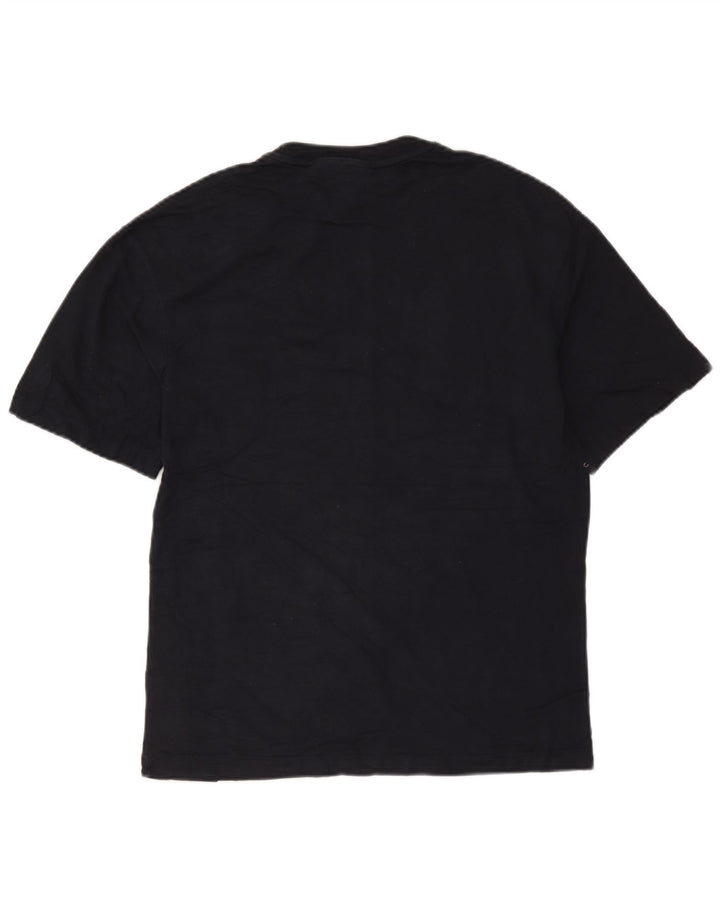 Męski T-shirt z grafiką Zara, mały, granatowy, bawełniany