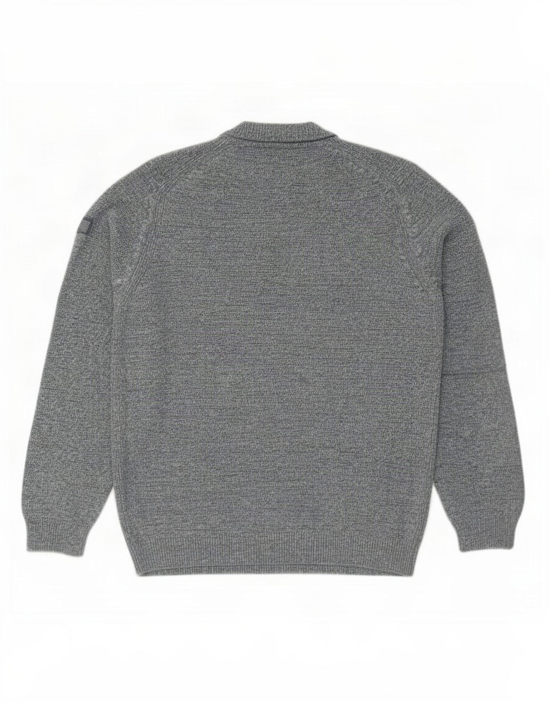 Camel Active Męski sweter z okrągłym dekoltem, duży, niebieski, bawełniany w cętki