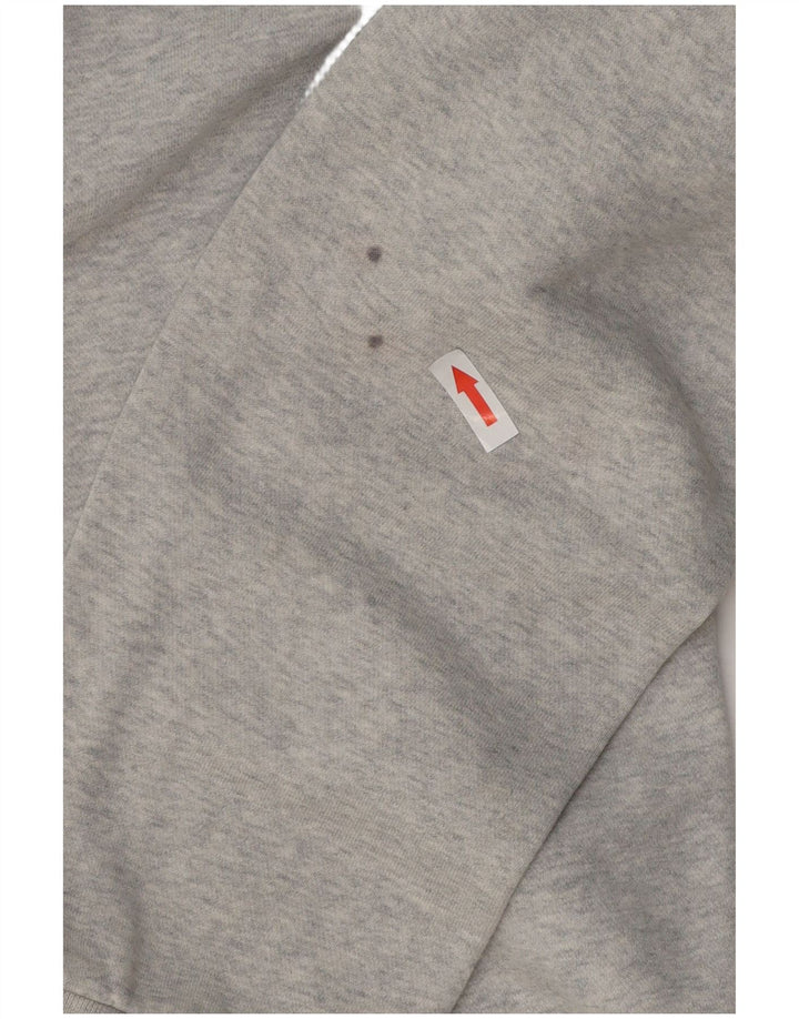 Męska bluza Adidas z grafiką, średnia szara bawełna