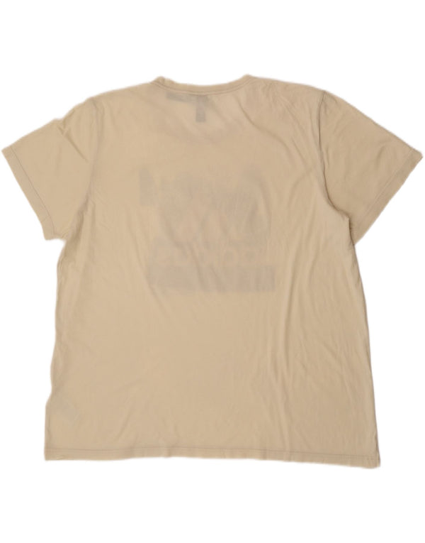 Męska koszulka graficzna Adidas Top 2XL Off White Cotton