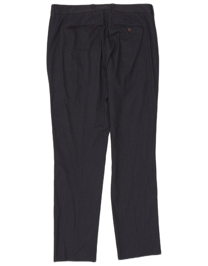 Męskie spodnie garniturowe Ted Baker London W34 L31 Granatowy poliester