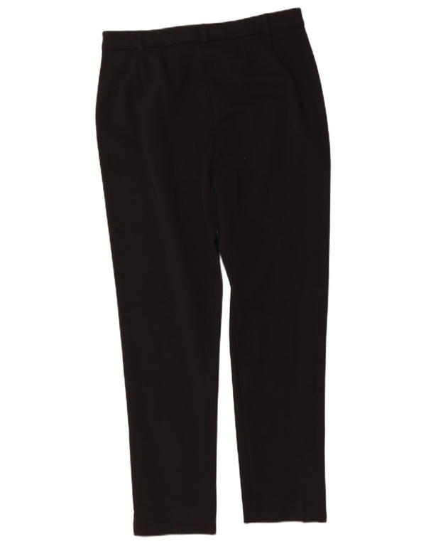 Marks & Spencer Damskie spodnie garniturowe z wysokim stanem UK 14 duże W32 L29 czarne