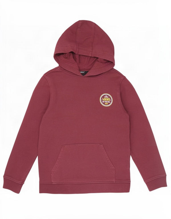 Chłopięcy sweter z kapturem Vans z grafiką, 10-11 lat, średni, bordowy, bawełniany
