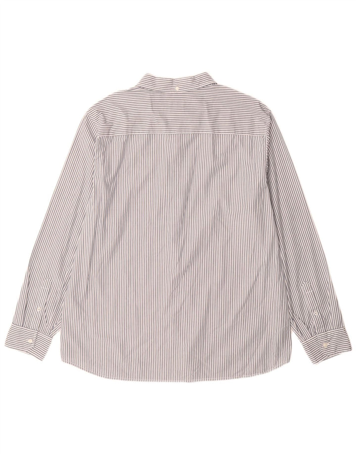 Koszula męska Mustang o regularnym kroju XL, szara, bawełniana w prążki