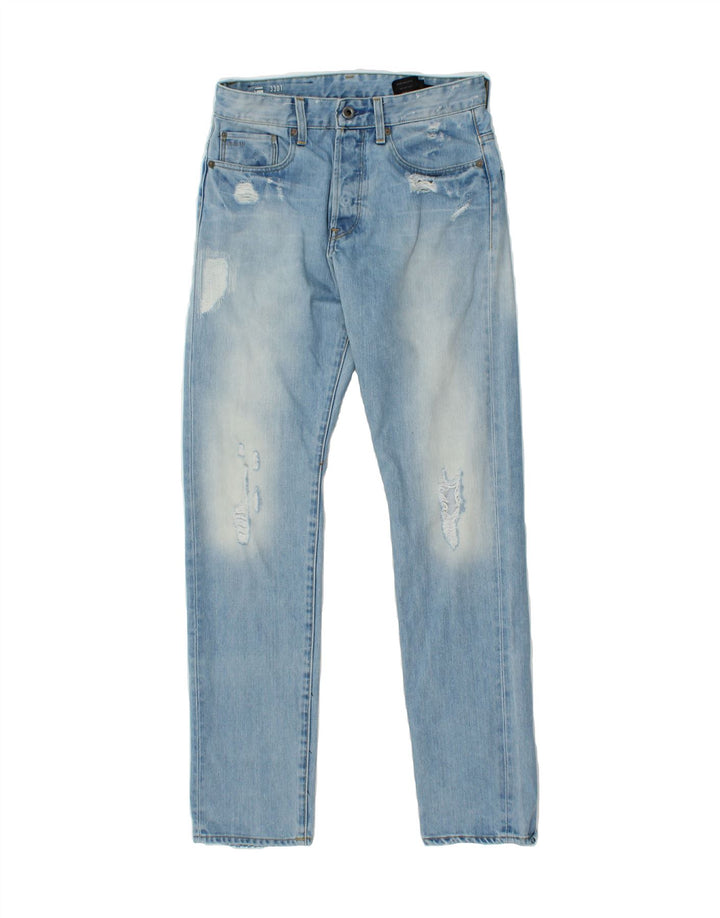 G-STAR Mens Distressed Slim Jeans W30 L32 Blue Cotton Vintage G-Star and Second-Hand G-Star from Messina Hembry 