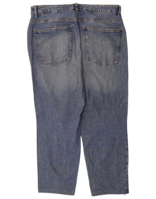 Damskie jeansy Zara z wysokim stanem, zwężane, EU 46 XL W36 L28, niebieska bawełna