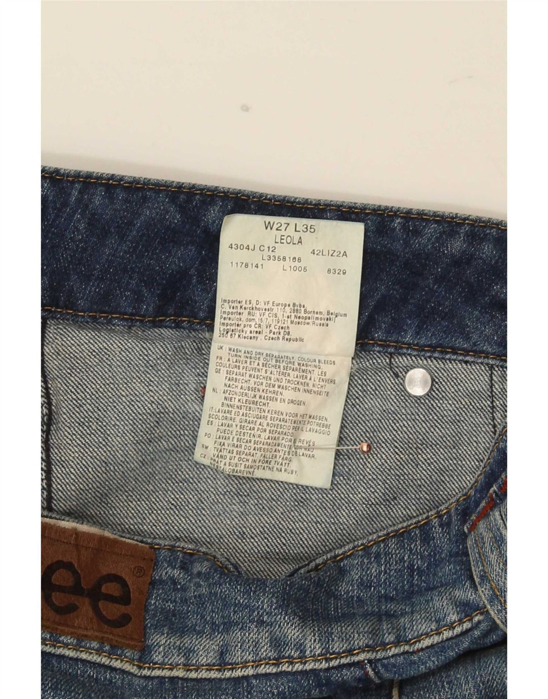 Damskie jeansy Lee Leola Bootcut W27 L35 Niebieskie bawełniane