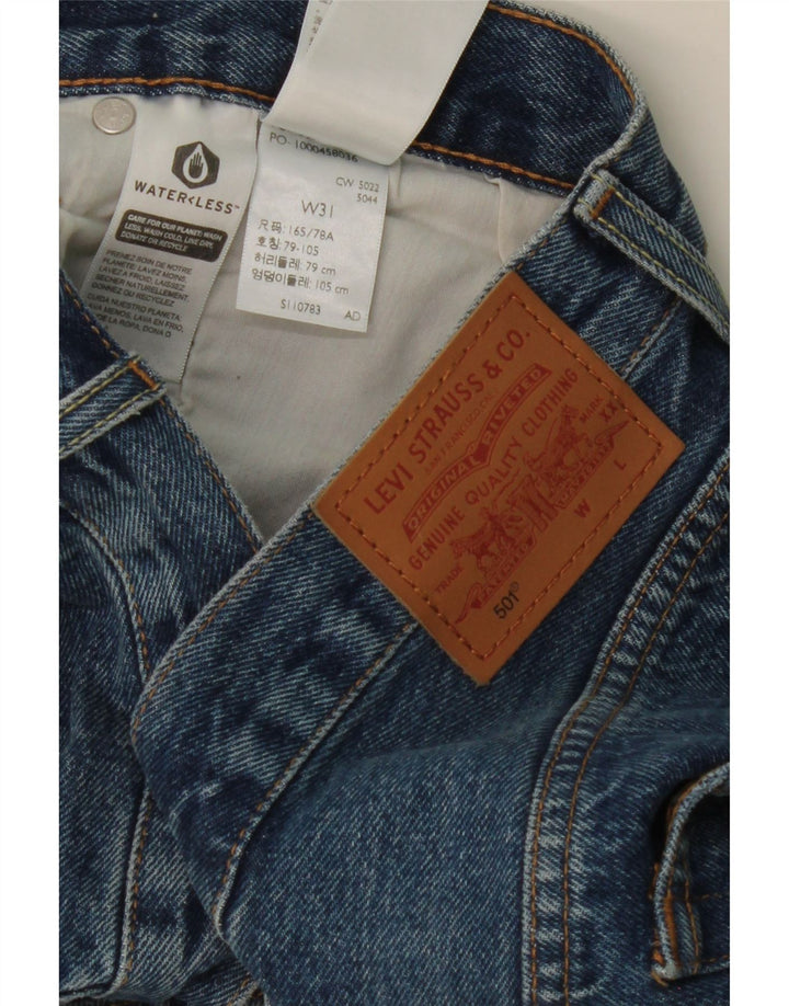 LEVI'S Womens 501 Distressed Denim Shorts W31 Medium Blue Cotton Vintage Levi's and Second-Hand Levi's from Messina Hembry 