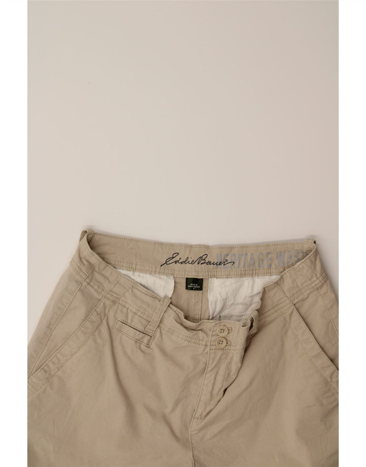 EDDIE BAUER Womens Heritage Chino Shorts US 8 Medium W30  Beige Cotton Vintage Eddie Bauer and Second-Hand Eddie Bauer from Messina Hembry 