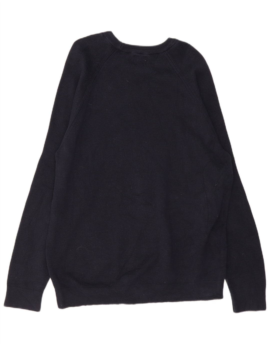 Męski sweter z dekoltem w łódkę ZARA XL, granatowy, bawełniany