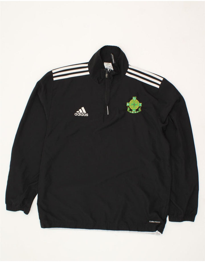 ADIDAS Mens Clima Proof Pullover Tracksuit Top UK 40/42 Medium Black Vintage Adidas and Second-Hand Adidas from Messina Hembry 