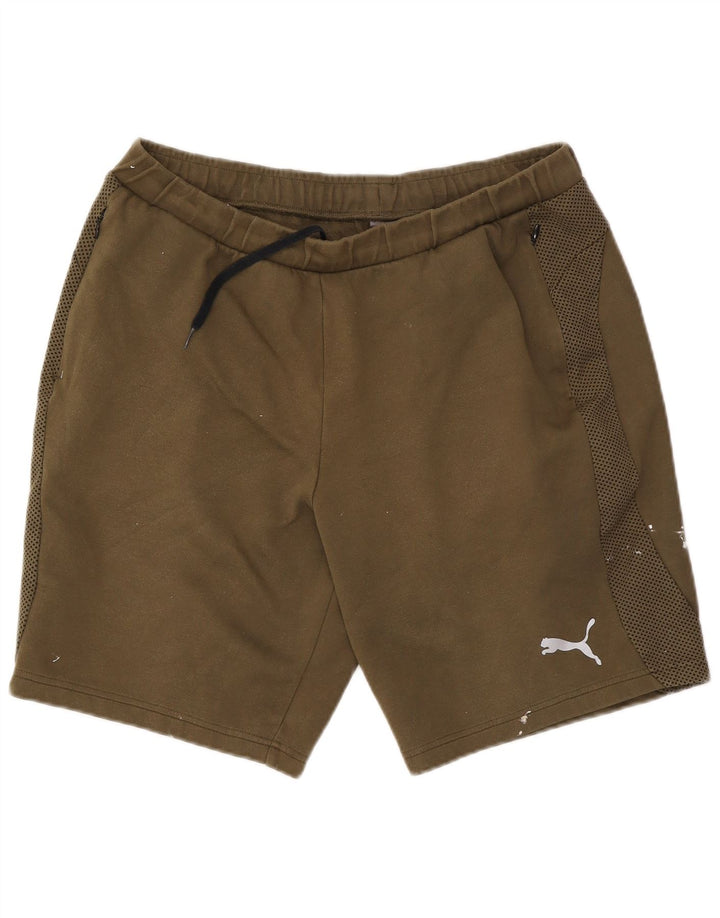 Męskie spodenki sportowe Puma XL, bawełniane, khaki