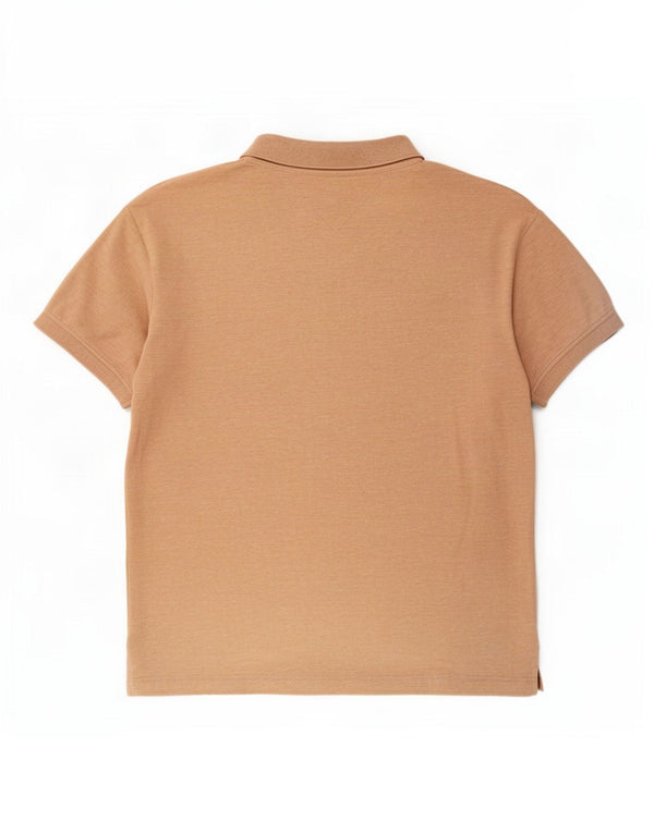 Męska koszulka polo Tommy Hilfiger, duża, beżowa, bawełniana