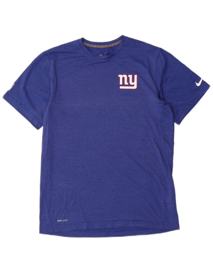 Męski T-shirt z grafiką NIKE Średni niebieski poliester