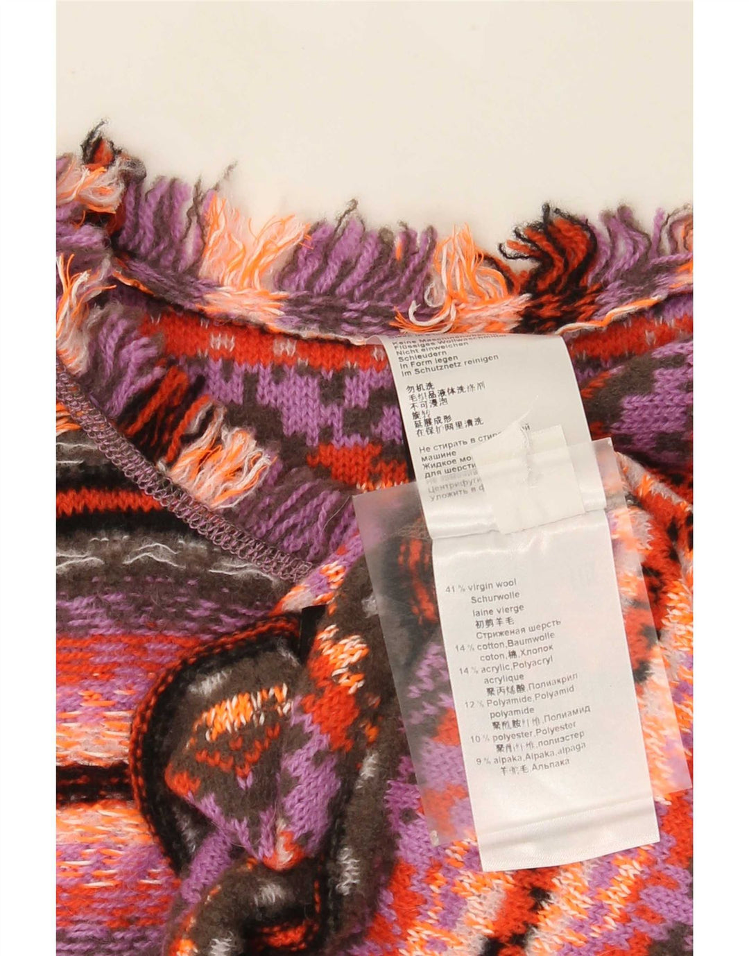 Sweter damski Marccain US 2 XS, różowa, geometryczna wełna