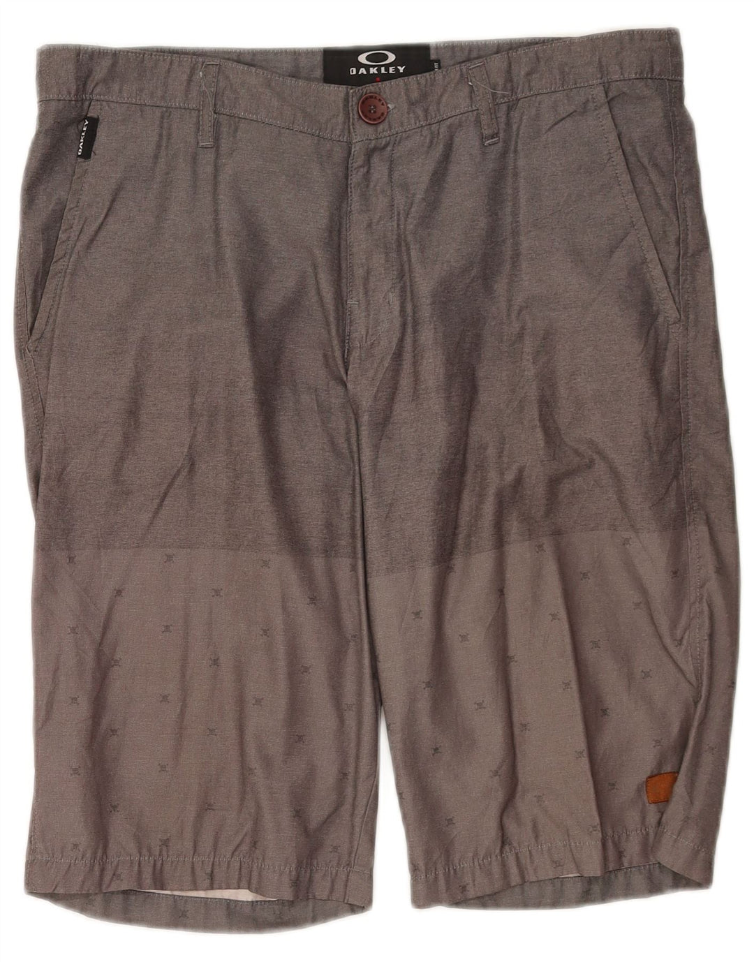 Męskie spodenki chino o regularnym kroju Oakley W34, duże, szare, bawełniane w cętki