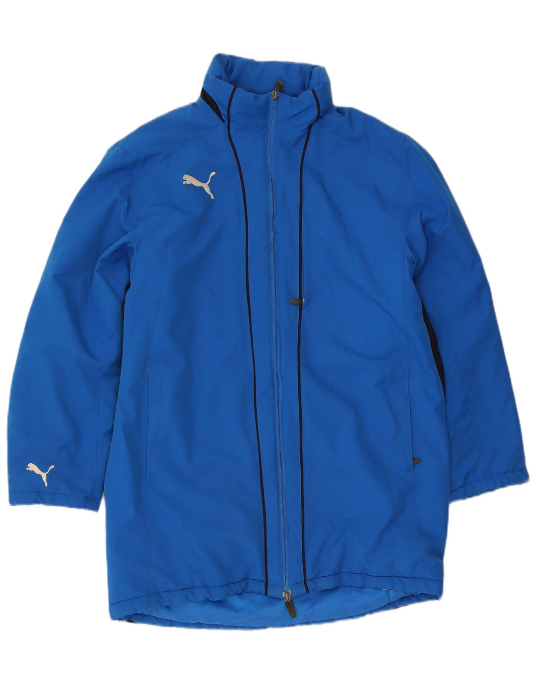 Męski wiatrówka Puma z kapturem UK 38 w kolorze średnioniebieskim