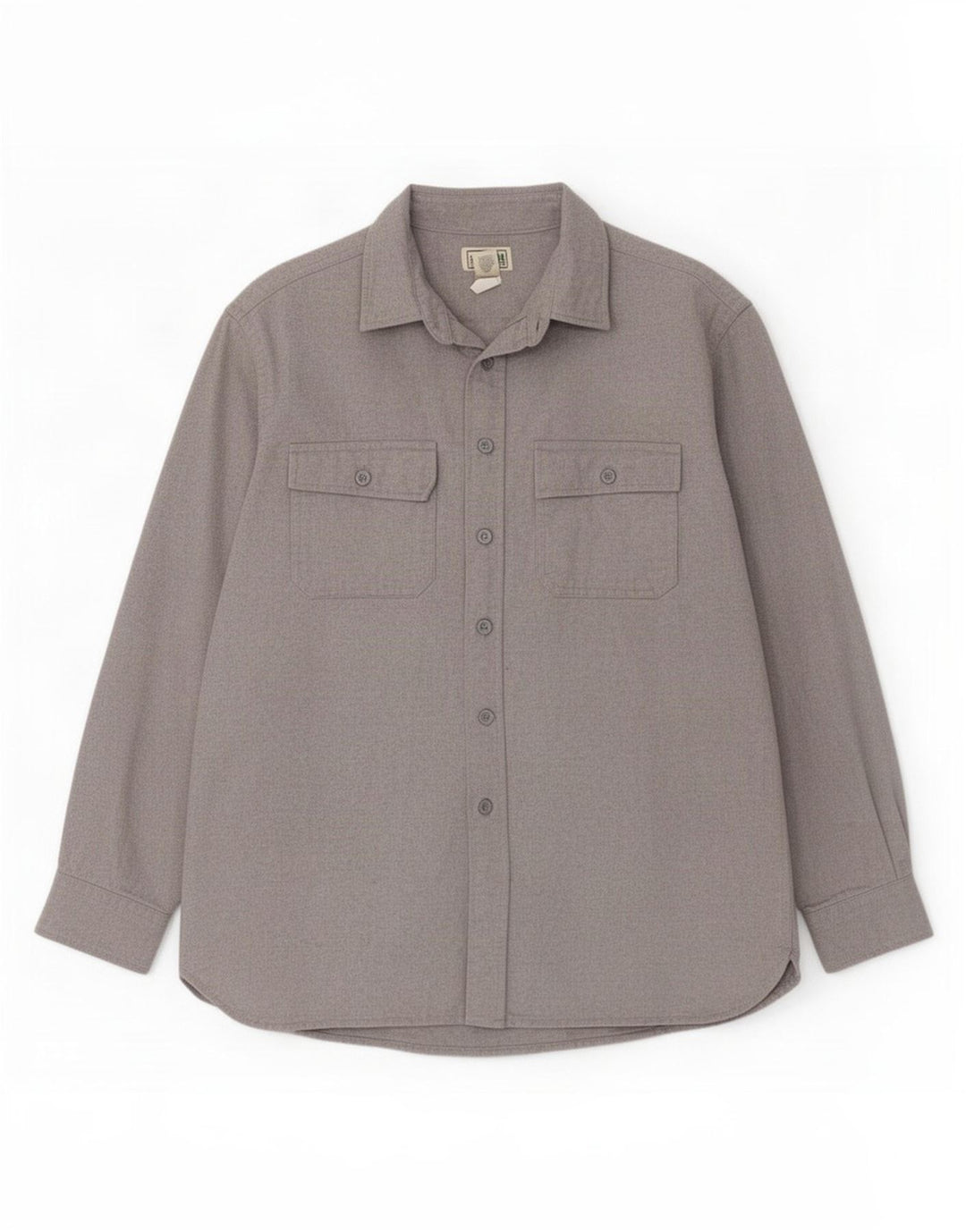 Męska koszula flanelowa L.L.Bean, średnioszara, bawełniana