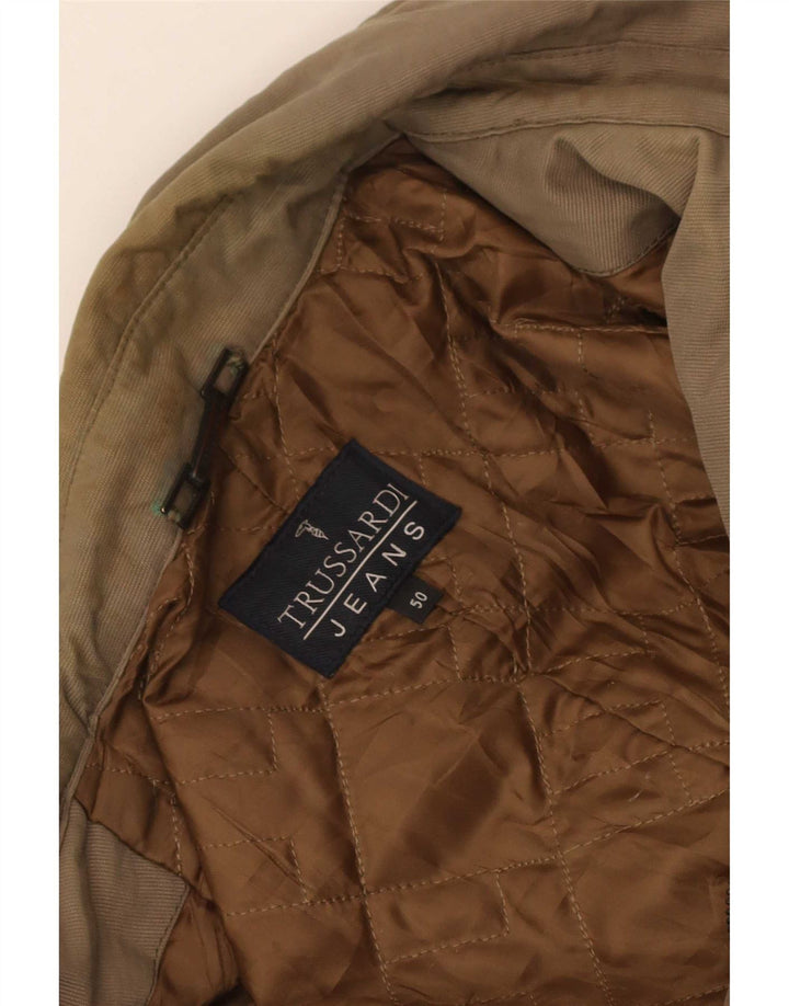 Trencz męski Trussardi Jeans IT 50, duży khaki