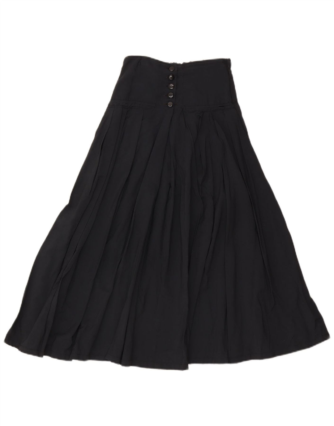 Vintage damska plisowana spódnica maxi W30 średni granat