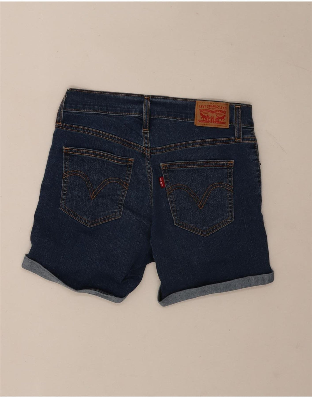 Damskie spodenki jeansowe Levi's W26 Małe, granatowe, bawełniane