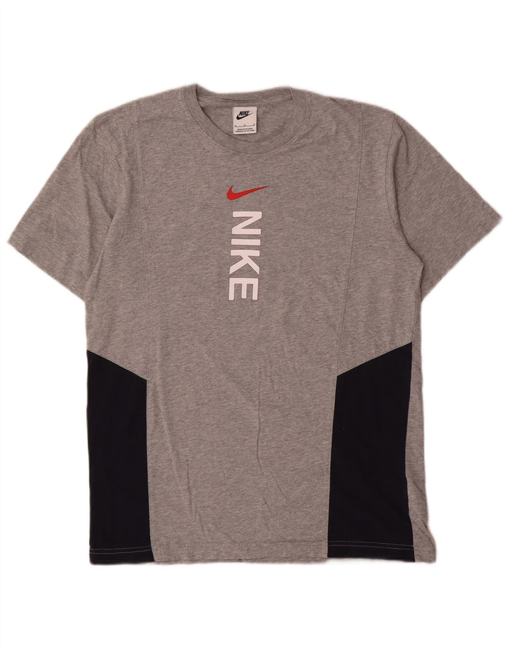 Męska koszulka z grafiką Nike, bawełniana koszulka w kolorze średniej szarości
