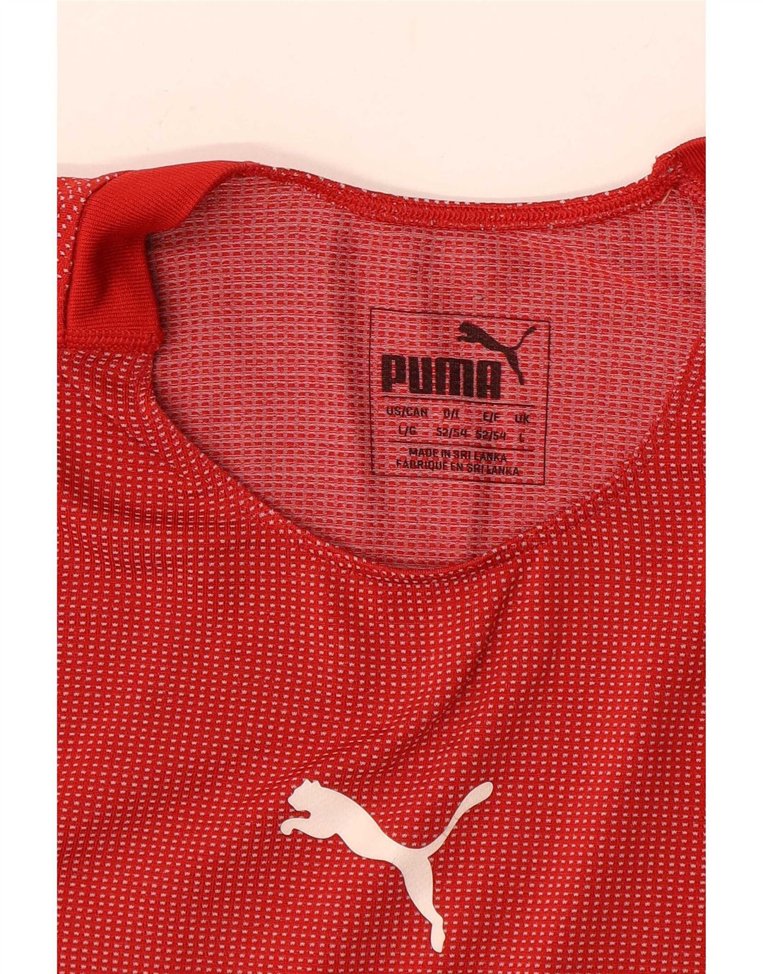Męski T-shirt z grafiką Puma, duży, w czerwone paski