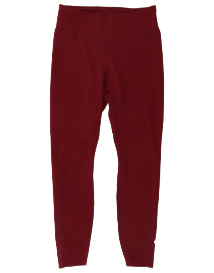 Damskie legginsy Nike Dri Fit UK 12, średni bordowy poliester