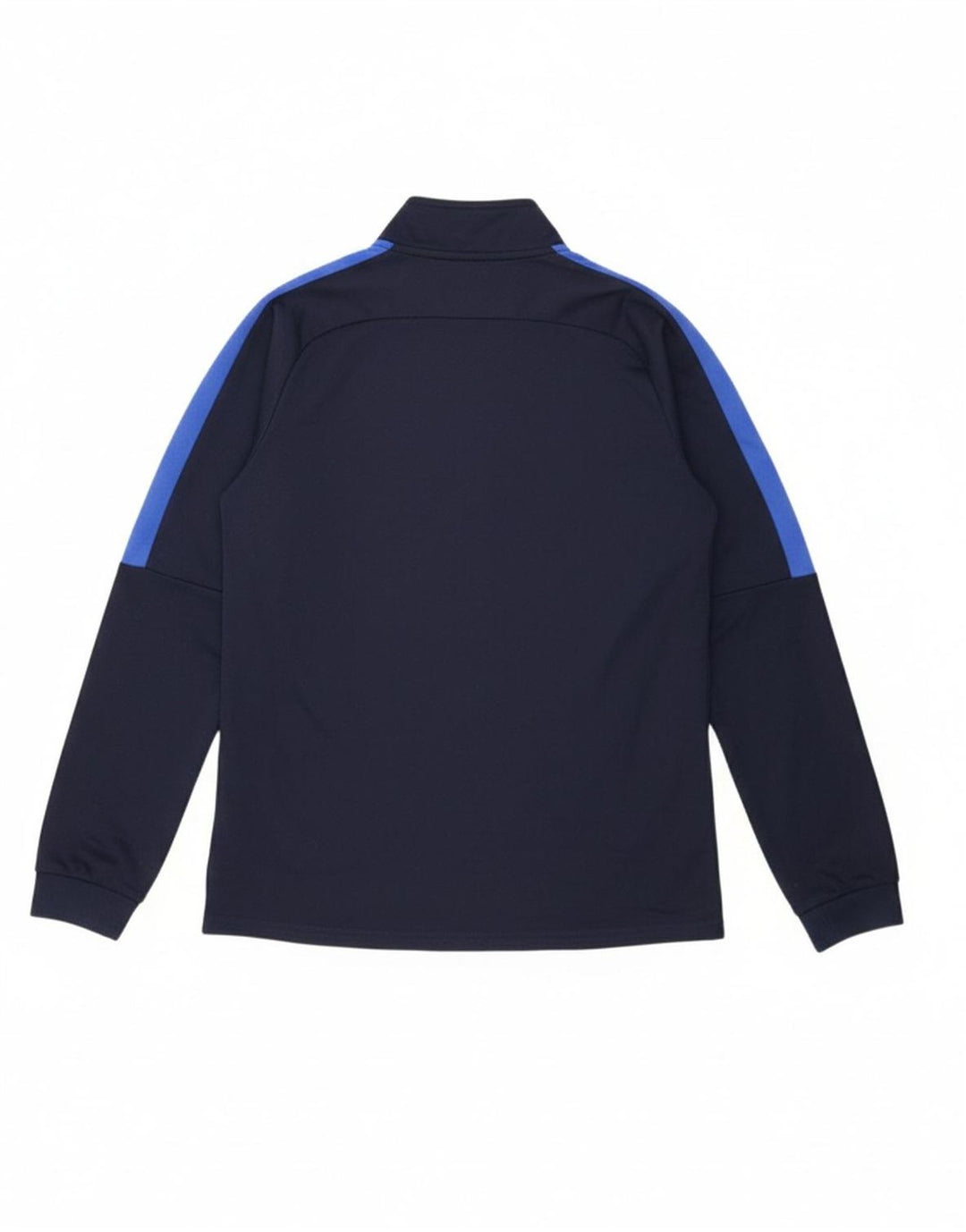 NIKE Mens Dri Fit Tracksuit Top Jacket Large Navy Blue Colourblock